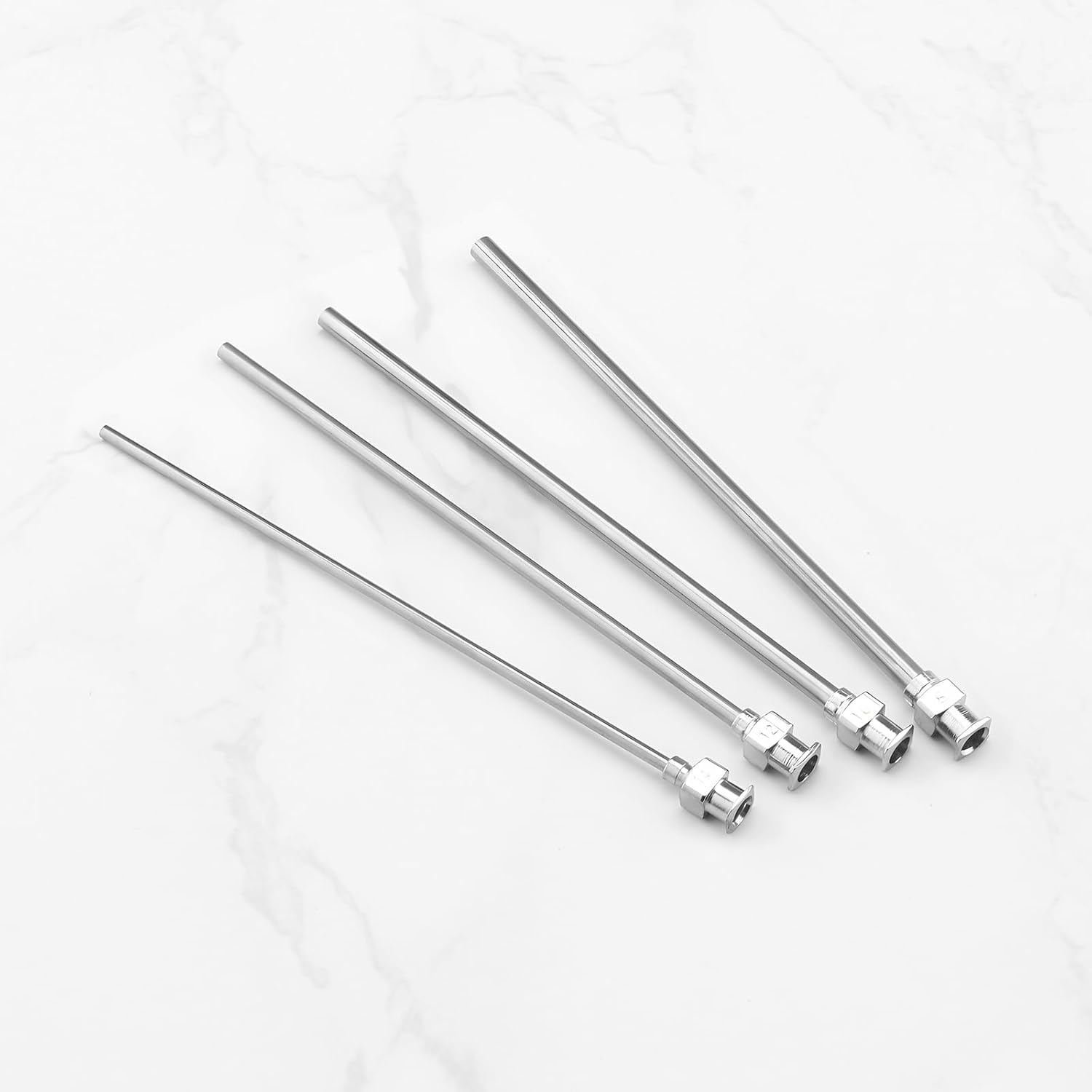 Be in Your Mind 12PCS Stainless Steel Dispensing Needles 112Mm Total Length 8G/10G/12G/14G Blunt Needles for Industrial Use and Experiments Silver image number 6