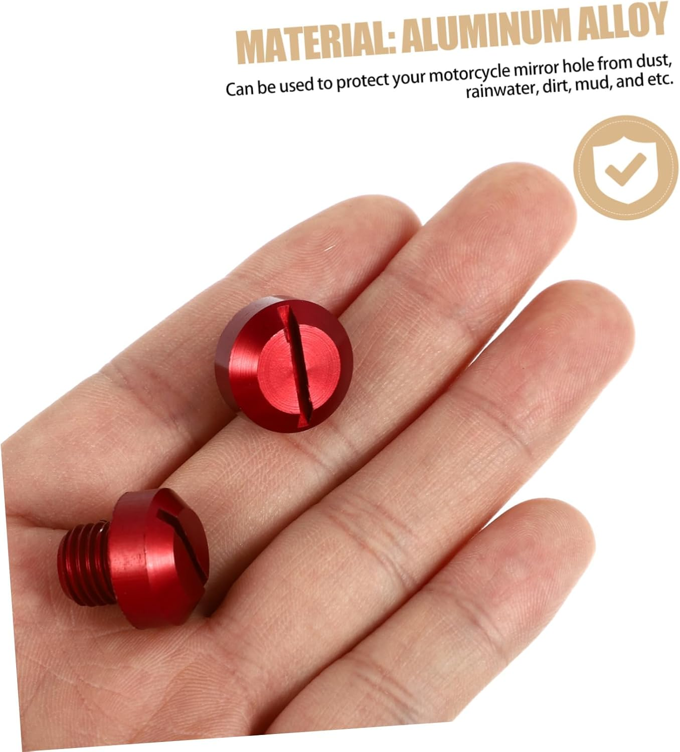 CHILDWEET 2Pcs Rearview Mirror Screws for Motorbike Accessories Mirror Hole Plugs Screws Easy Install Protects from Water Dust image number 1