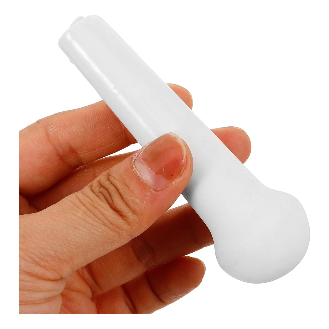 Ceramic Food Grinding Pestle Rod - Multi-Functional Garlic Crusher, Manual Baby Food Grinder, Handheld Medicine Pestle, 9Cm, White image number 1