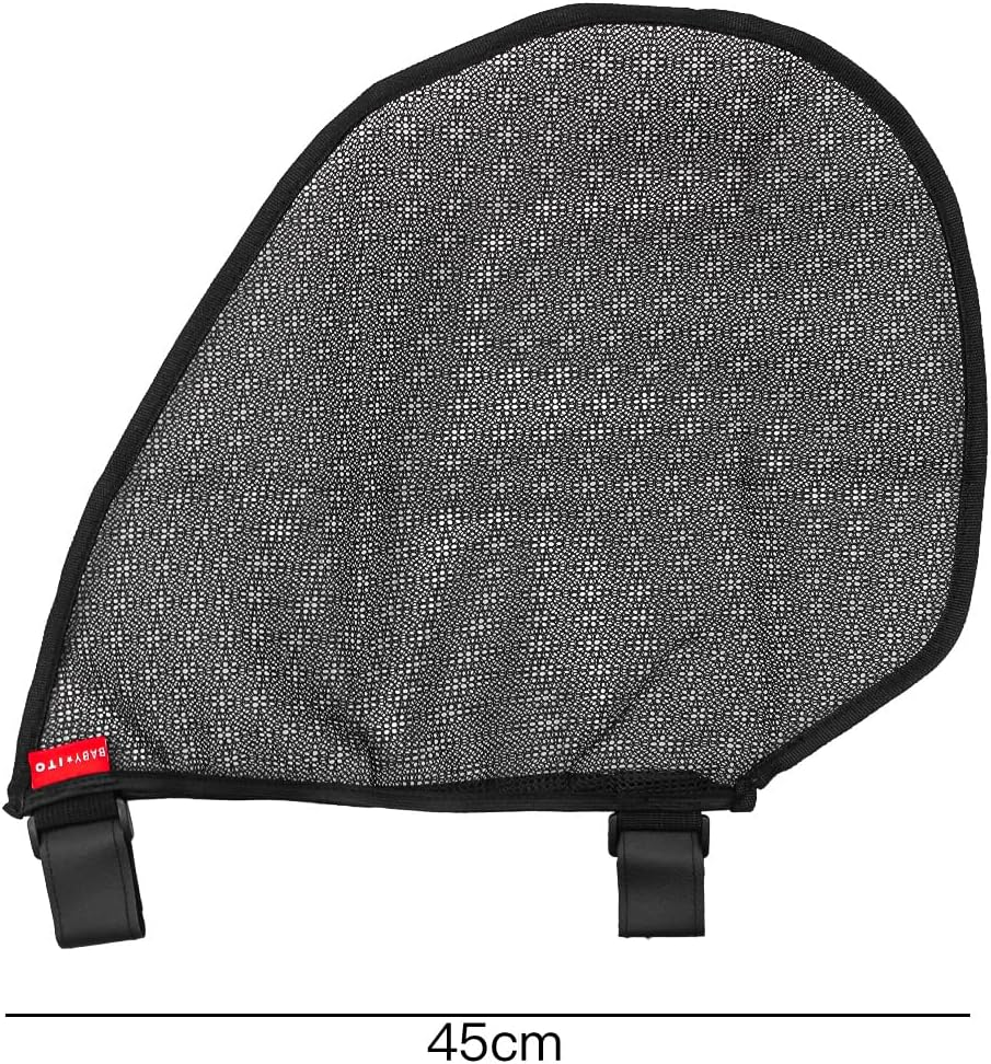 NUZAMAS Side Sling Cargo Net Side Sling Stroller Storage Accessory Adjustable Straps Black Universal Stroller Organizer Mesh Cargo Net for Stroller Storage image number 6