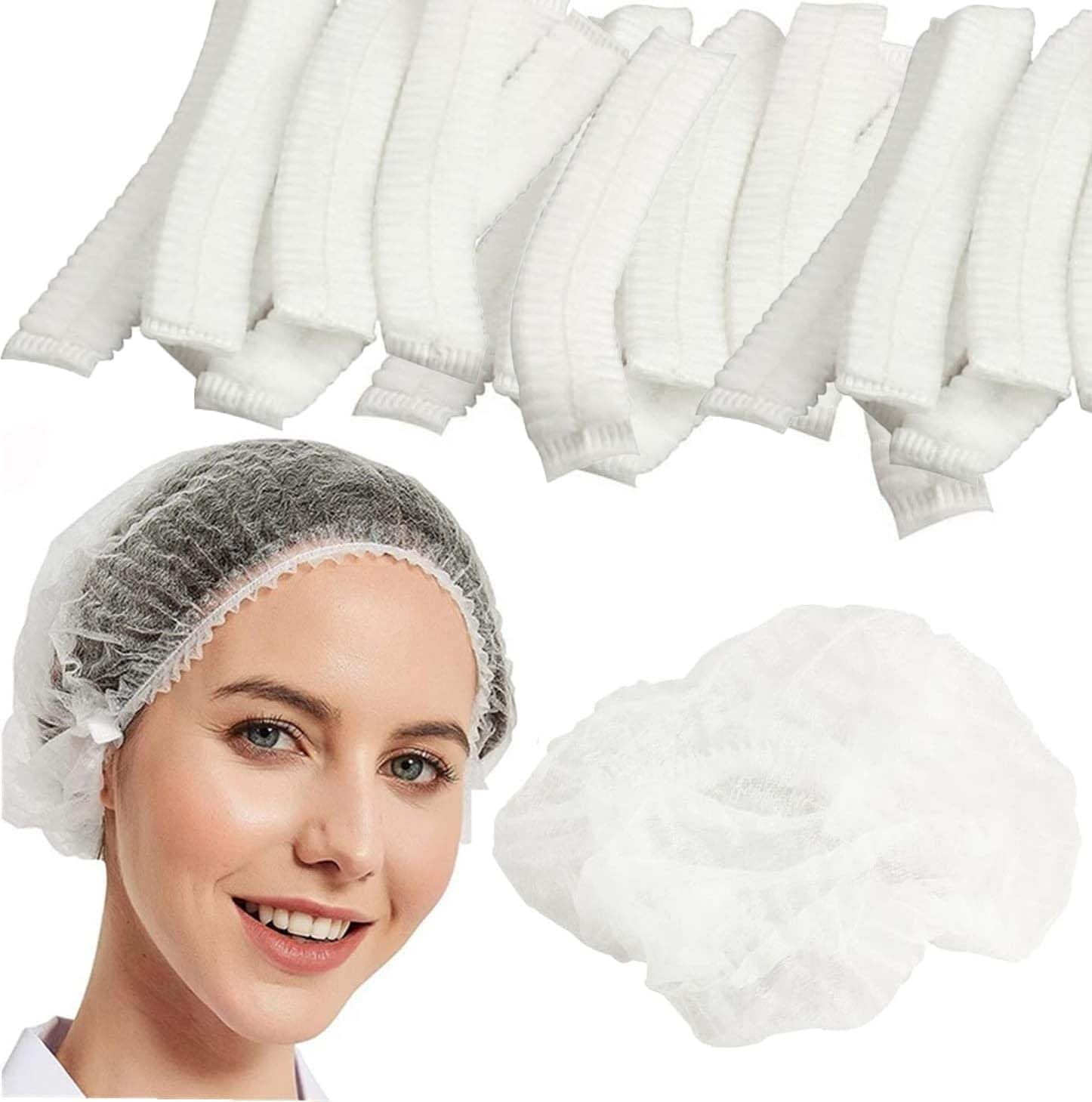 Yeshine 1000X Disposable Hair Nets Bouffant Caps Hairnet Dust Head Cover Stretch Elastic Hats Nonwoven Elastic Cap Unisex Soft and Breathable for Food Service Kitchen Salons Home Baking Sleeping Shower image number 5