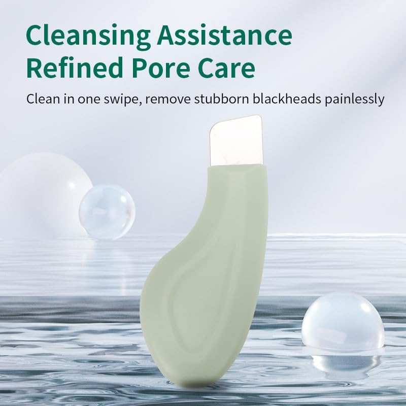 FAFUBOTIF 1 Pcs Blackhead Remover Tools, Silicone Face Scraper for Deep Cleansing, Nose Blackhead Remover for Women Men - Green - Heart-Shaped Beige image number 3