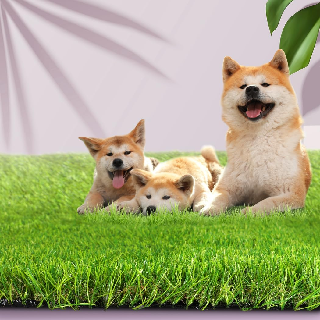 Marlow 1M X 20M Artificial Grass Synthetic Turf Fake Plastic Plant 20SQM, 40MM Thickness Cuttable Synthetic Grass Rug, DIY Pads Door Mat Rug for Garden Patio Lawn Backyard Outdoor(Black Backing) image number 5