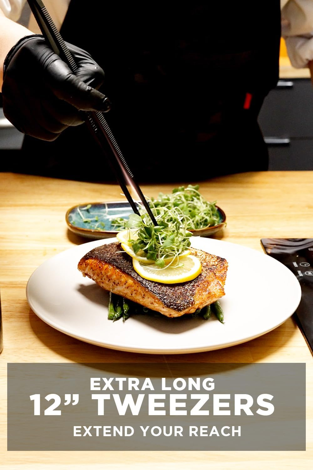 DALSTRONG - Professional Kitchen & Cooking Tweezers - High-Precision - Black Titanium Coated - 12" (30,5 Cm) - BBQ, Plating, Multi-Use image number 3