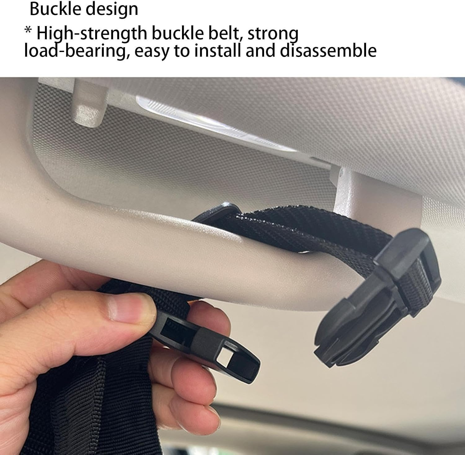 JMEDIC Car Ceiling Cargo Net - Large Capacity Roof Luggage Net Pocket - Black Nylon - Universal Fit - Hook Fastener - SUV, RV