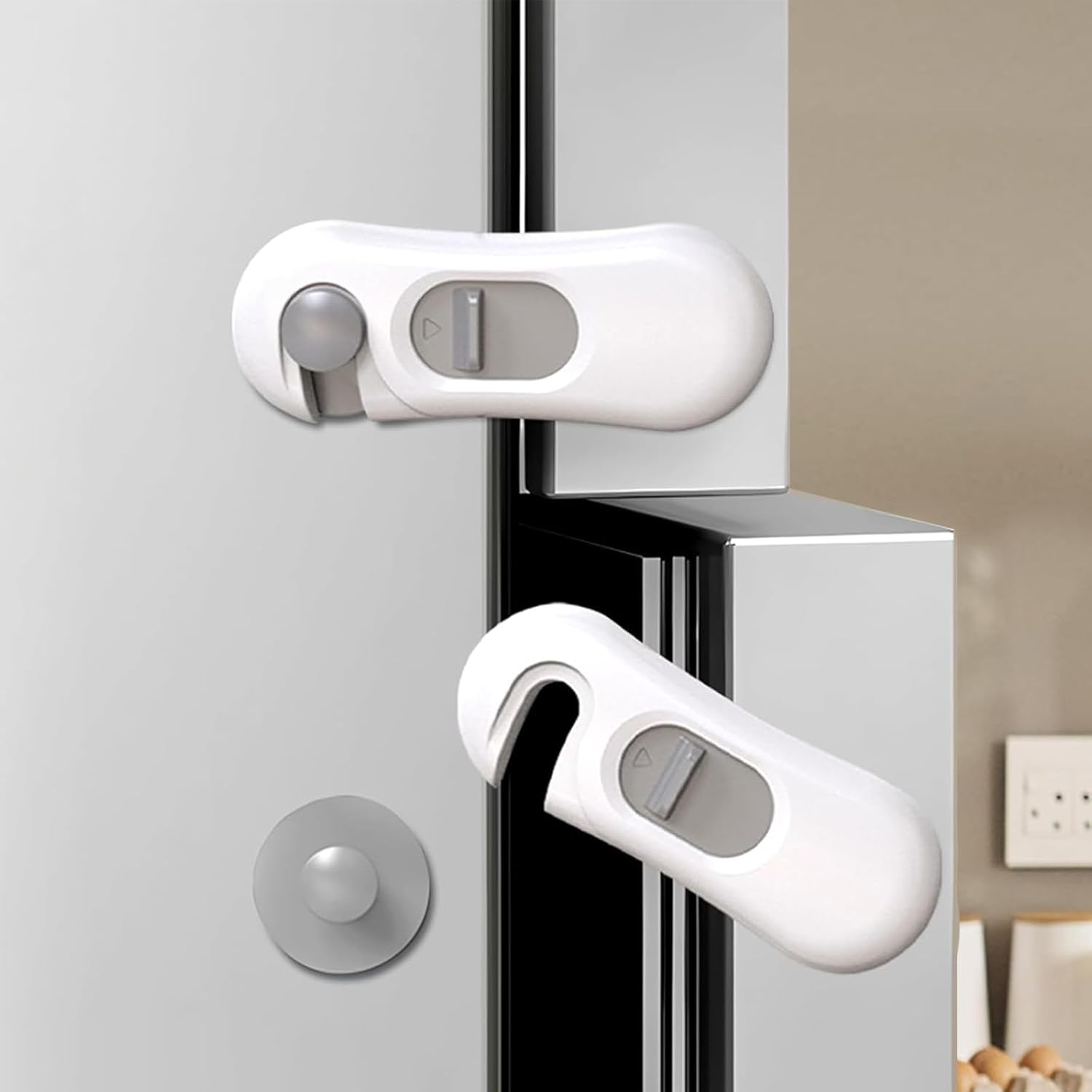 5-Pack Child Safety Cabinet Locks, Durable Baby Proof Fridge Locks with Easy-Grip, No-Tool Installation for Cupboards & Drawers image number 2