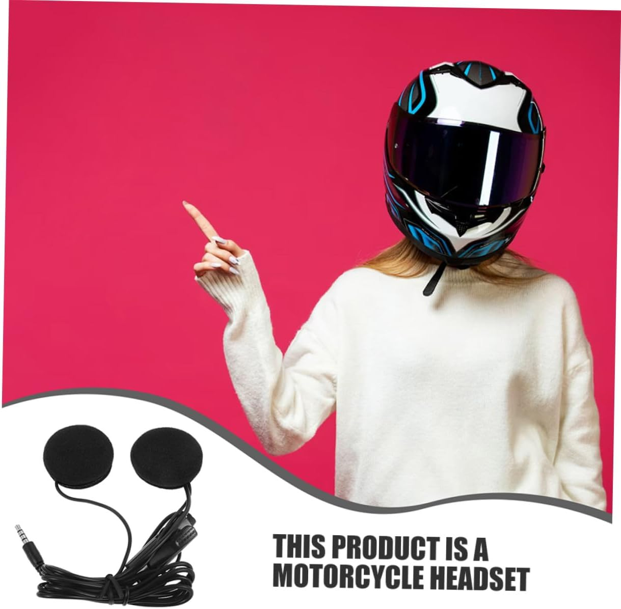 ABOOFAN 2Pcs Motorcycle Headset Helmet Earphone Gps Navigation Microphone for Rider Cyclist Outdoor Sports image number 5