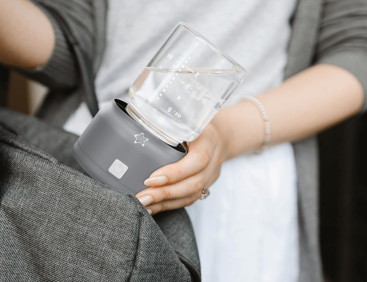 Cherub Baby Anywhere Universal Portable Wireless Cordless and Rechargeable Travel Baby Bottle Warmer with Temperature Display image number 2