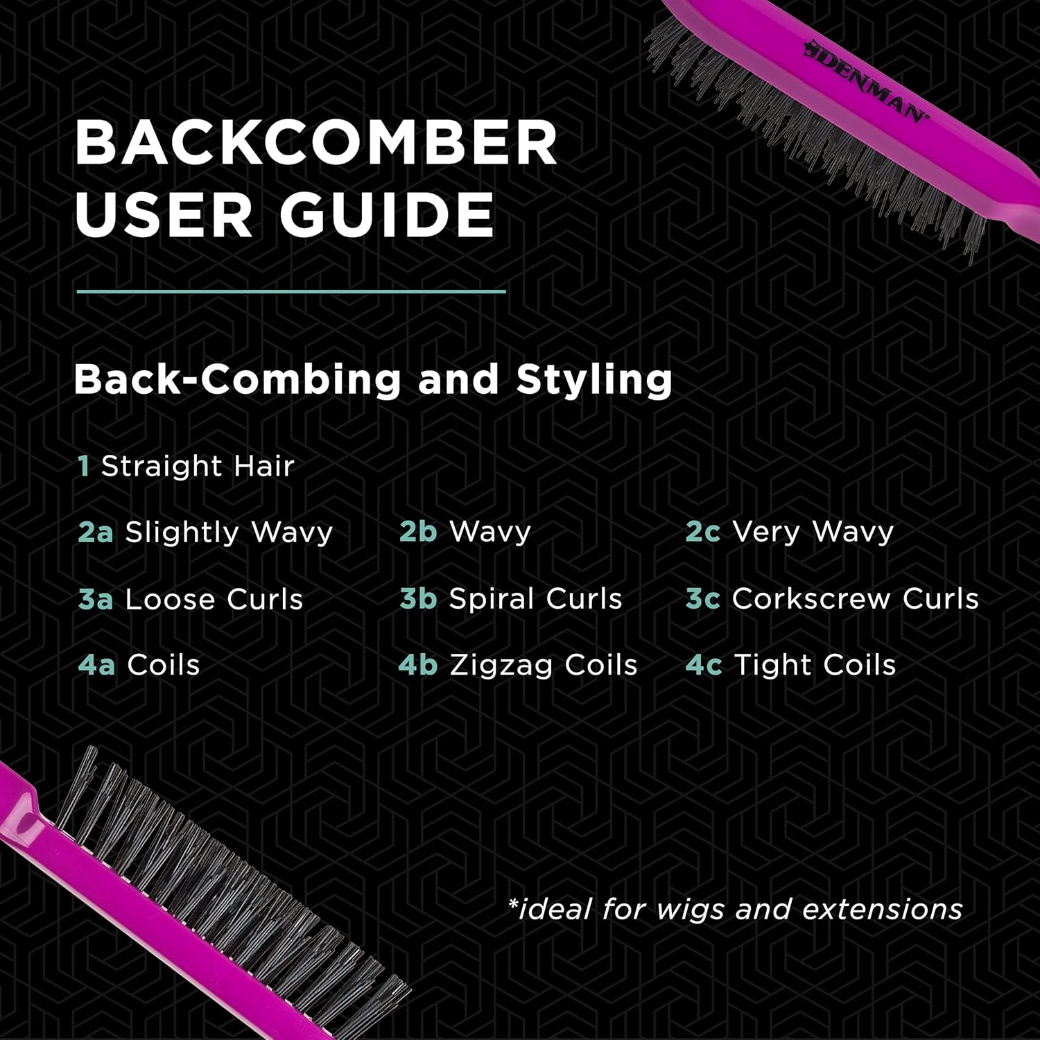 Denman Dress-Out 3 Row Teasing Hair Brush D91 for Long Hair image number 3