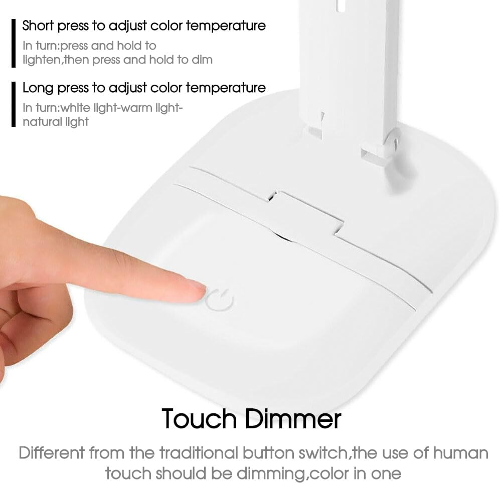 Ledlabs 2-In-1 LED Desk Lamp with Phone Stand &ndash; Rechargeable Touch Control Eye-Caring Table Lamp, Stepless Dimming & 180&deg; Adjustable for Office, Reading, Studying image number 2