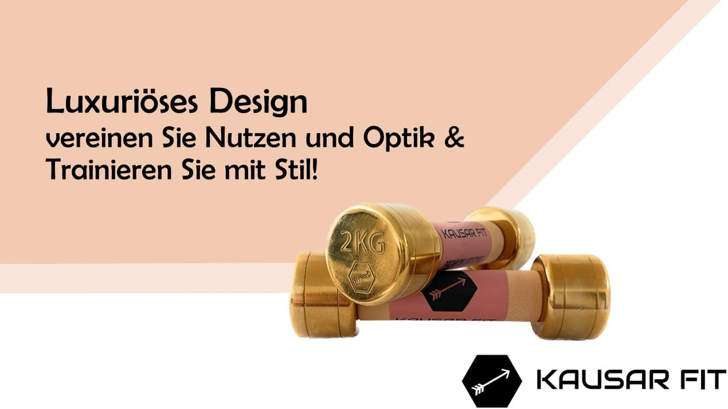 Kausar Fit Dumbbell Set - Luxury Dumbbells [Stylish Design] | Fitness Weights for Strength Training at Home Dumbbells 2 Kg | Choose Size Now image number 4