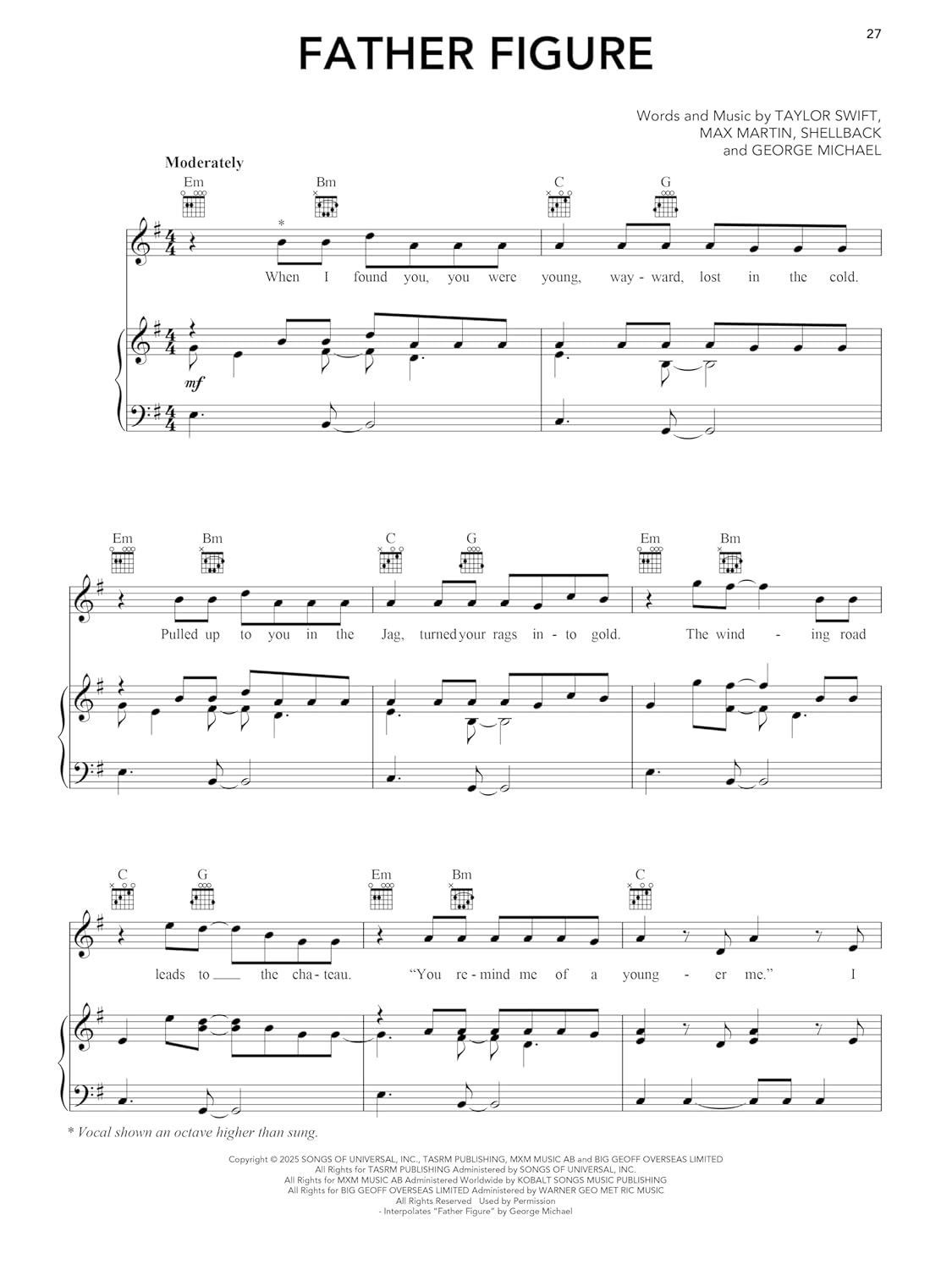 Taylor Swift - the Life of a Showgirl: All 12 Songs from the Album Arranged for Piano, Voice, and Guitar image number 1