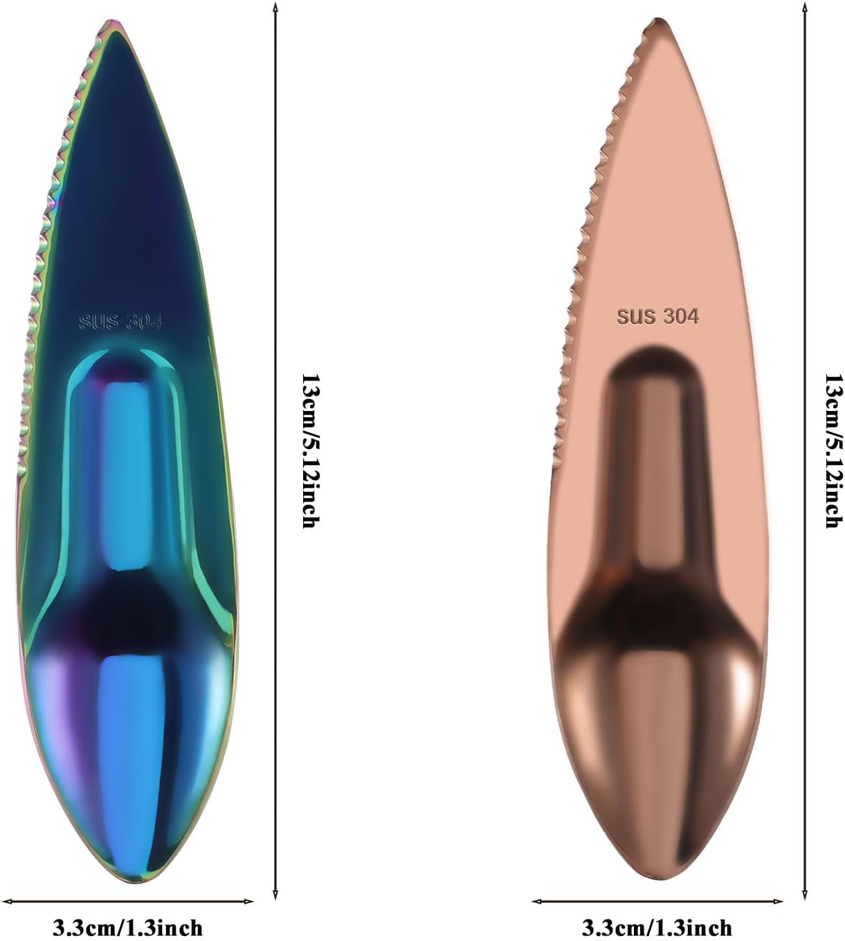 Kiwi Spoon Knife 2-In-1 Reusable Avocados Fruit Cutter Peeler Spoons, Stainless Steel Multi Use for Home Kitchen and Travel Utensil,2Pack image number 1