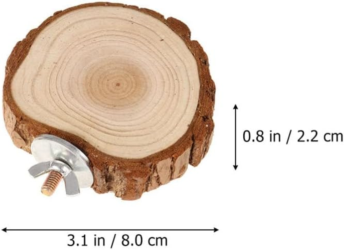 Ipetboom 2Pcs Jump Platforms for Parrots Multi-Use Pet Stand for Guinea Pigs Hamsters Natural Bird Perch Fine Craftsmanship for Play Chewing Activities image number 1