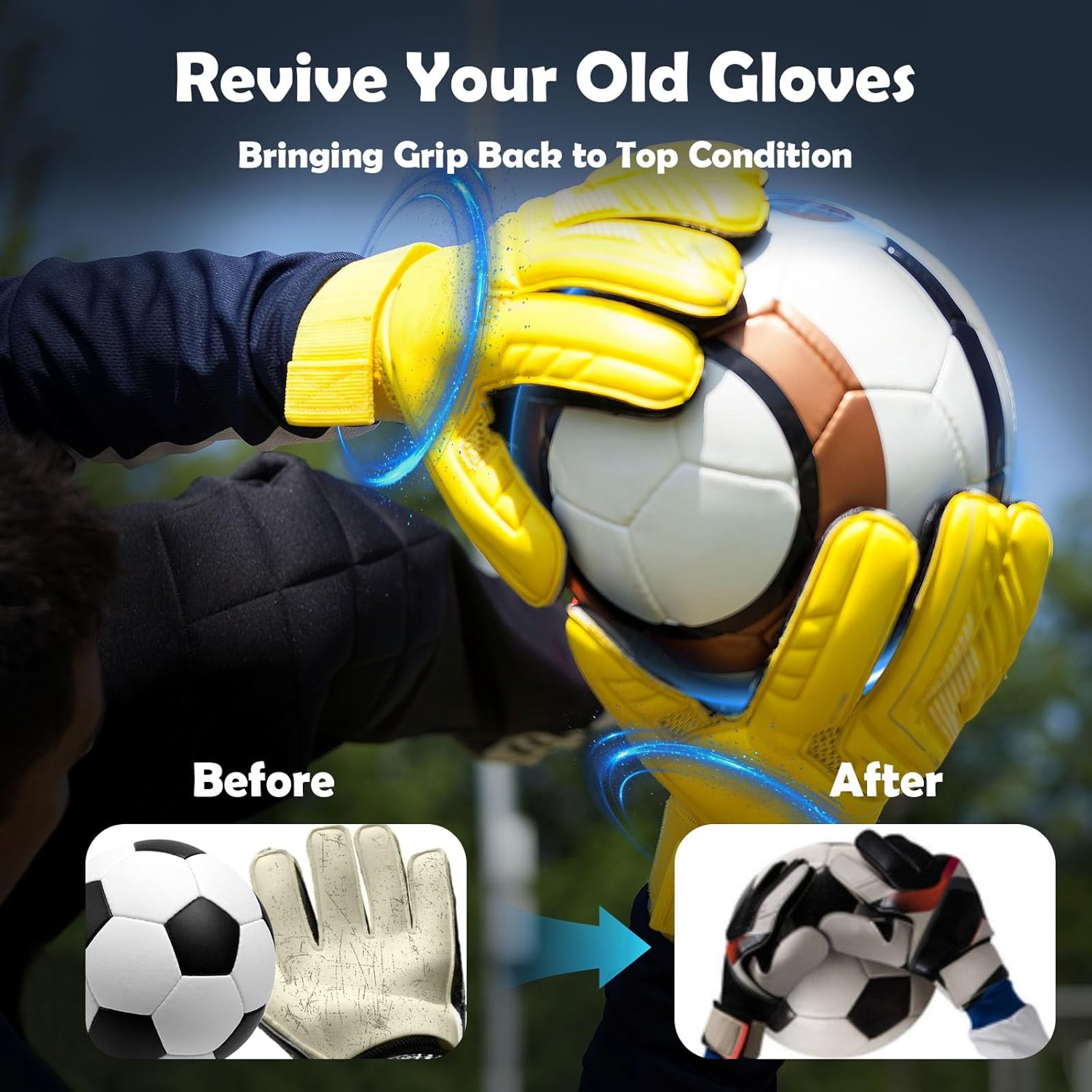 INNOVAYOU Glove Tackifier Spray Set, Glove Tackifier Spray 200Ml and Glove Anti-Adhesive Spray 100Ml, Increased Holding Power and Stickiness, Grip Training for Beginner Goal Keeper image number 5