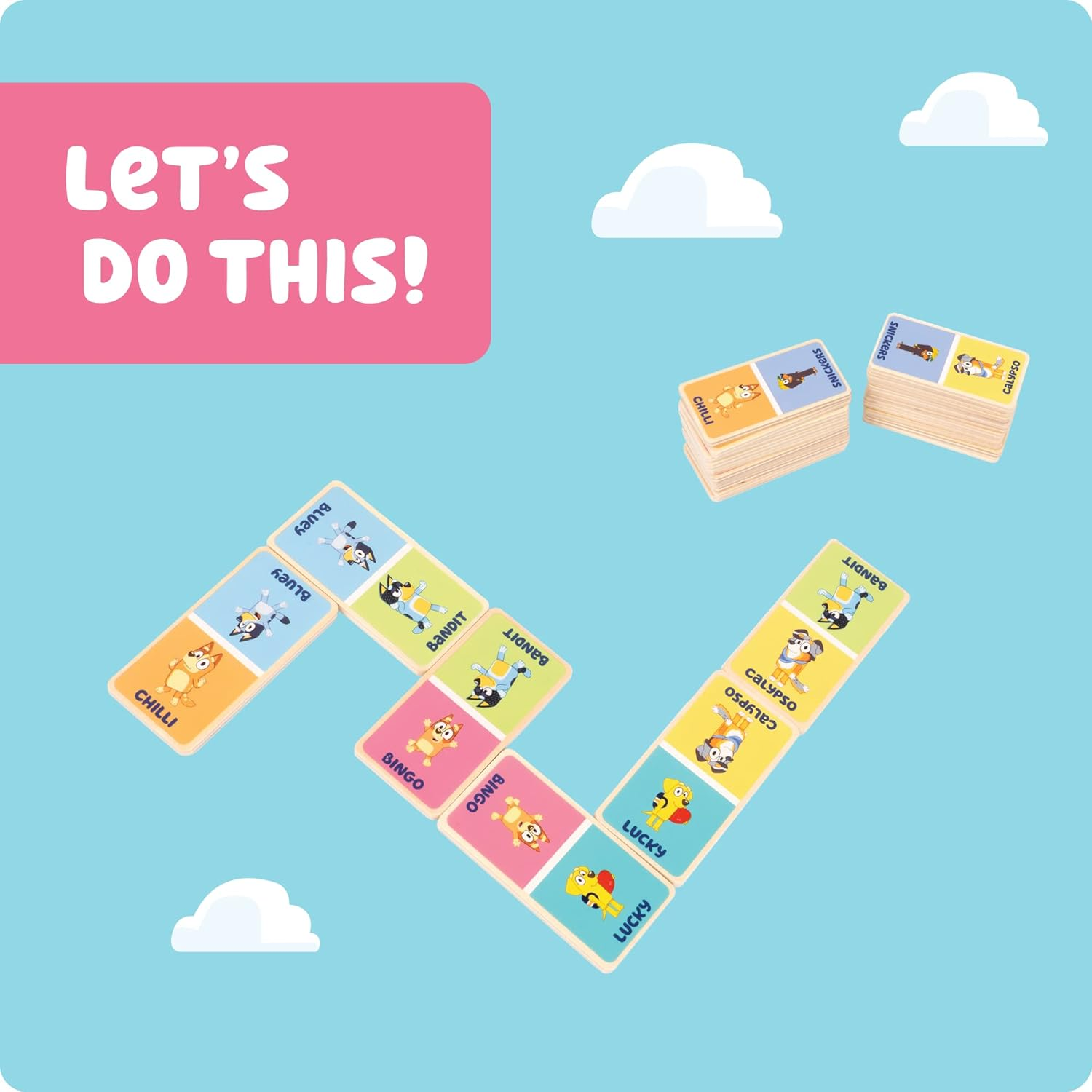 Bluey Wooden Dominoes Activity Toy 29-Piece Playset image number 3