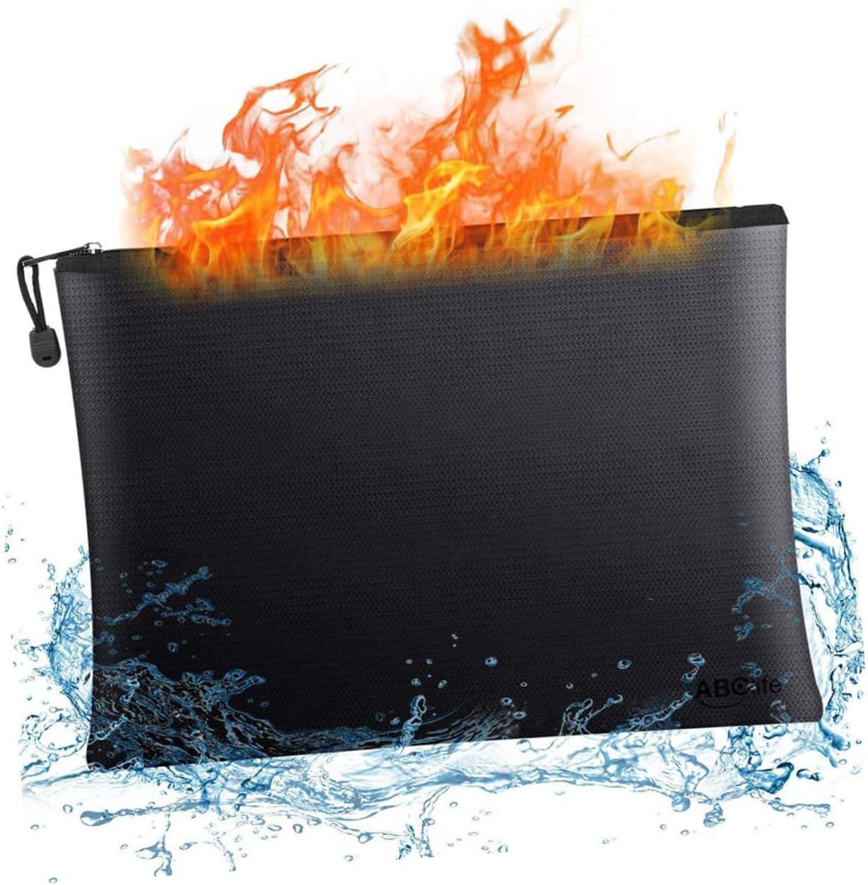 Angoily Fireproof Document Organizer Bag 29X20.5Cm Waterproof Money Bag with Zipper Fire-Resistant Document Holder for Office and Home Secure Storage