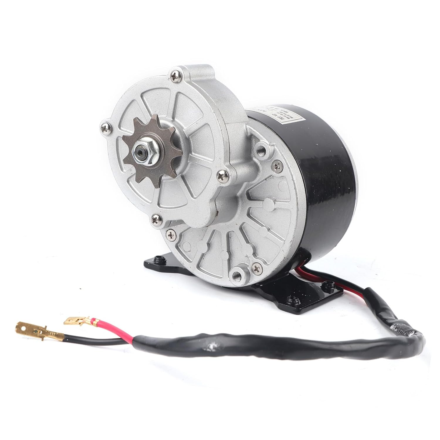 Denash Gear Reduction Electric Motor,12V 250W with 9 Tooth Sprocket Brushed DC Motors Reductor, High Torque Gear Reduction Electric for Ebike and Scooter image number 3