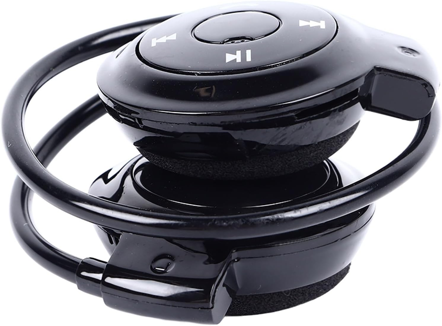 Plyisty over Ear Headphones Wireless Headset with Microphone Foldable Stereo Hifi Sound Black Running image number 2