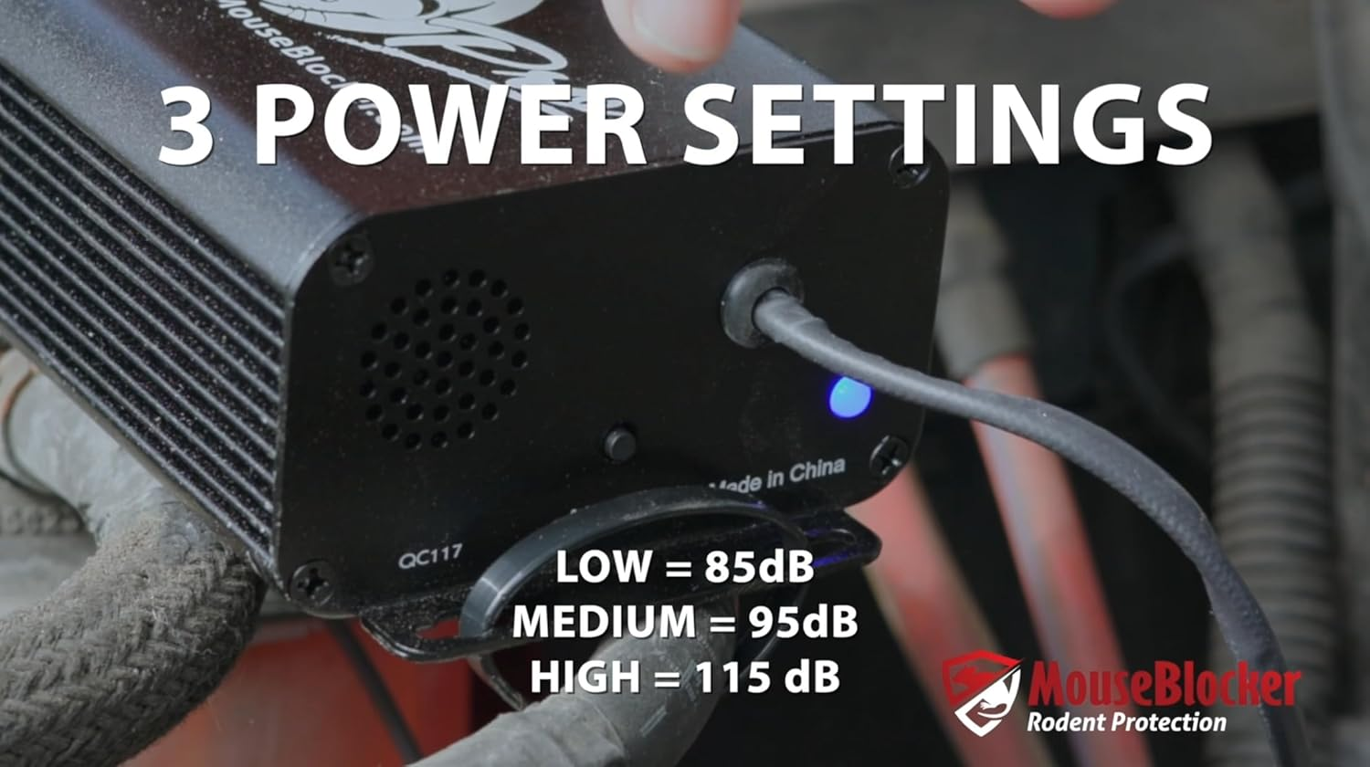 Mouse Blocker Prox 12Volt High Powered Ultrasonic Mouse and Rodent Deterrent with with an Eviction Mode and Dual Strobing Leds for Your Vehicle image number 2