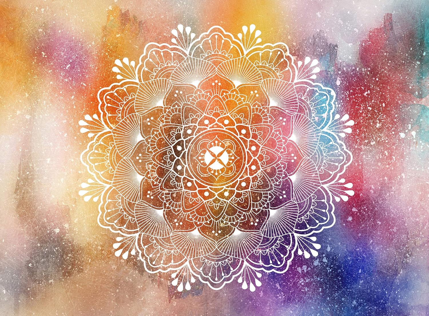 Simsant Multicolor Tapestry Flower Psychedelic Mandala Bohemian Tapestries Wall Hanging,Indian Wall Art Picnic Bedsheet Blanket Wall Art Bedding (Multicolor,80X60Inches (203.2X152.4Cm) SILX030