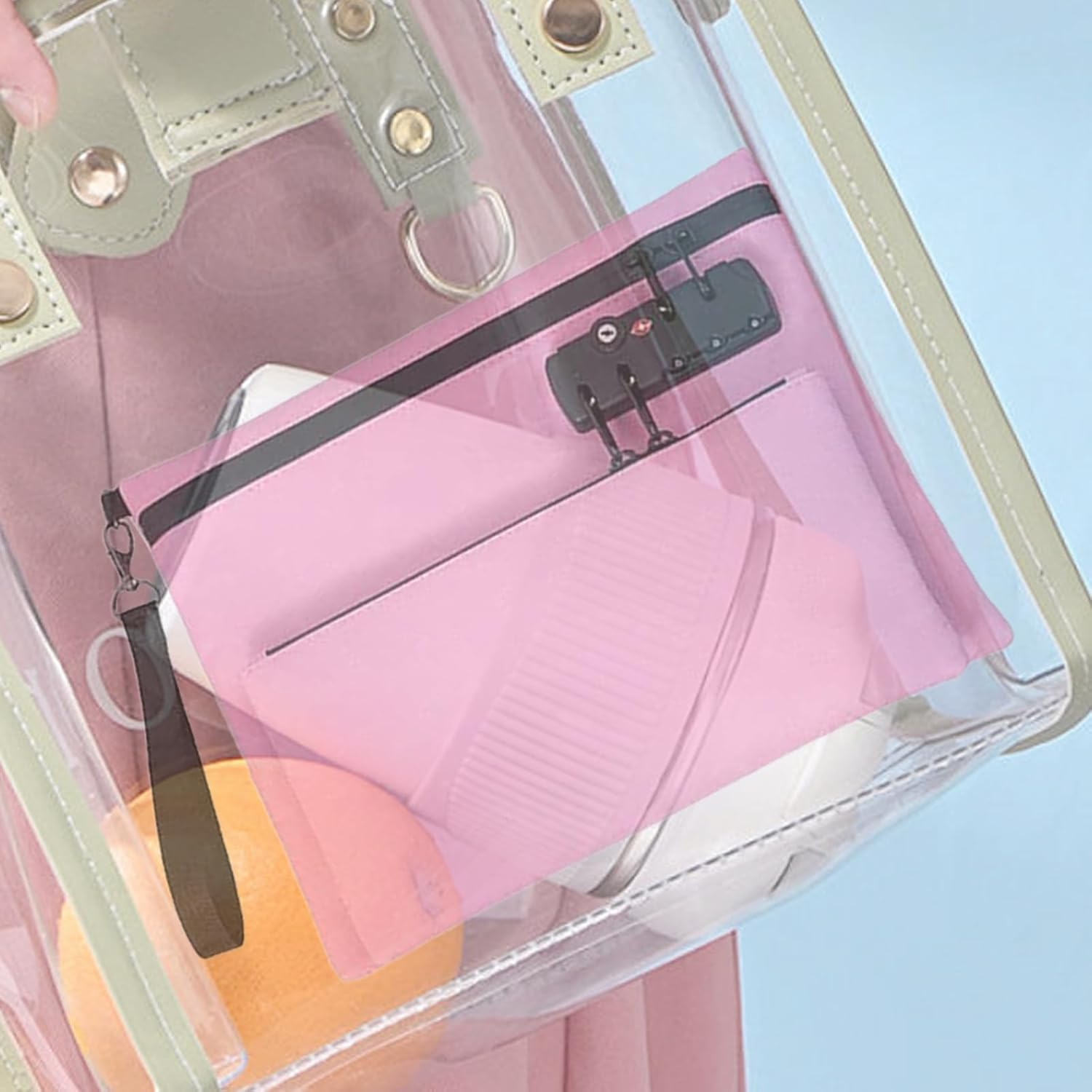 Credit Card Soup Zipper - Lockable Cash Holder, Compact Secure Wallet | Strong anti Theft Bag with Carry Handle for Camping Trips, Hospital Service,