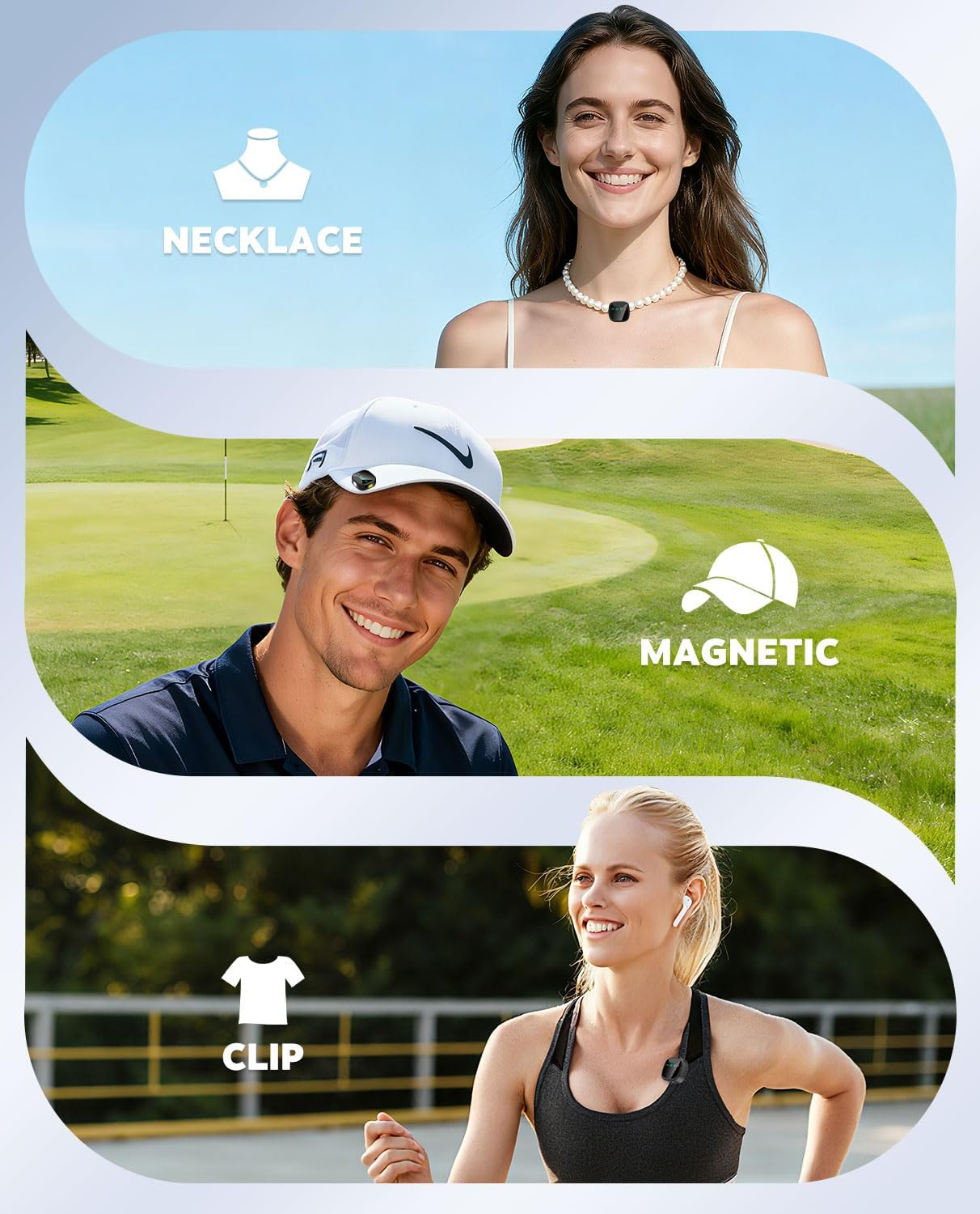 Wireless Lavalier Microphone, Magnetic Mini Lapel Mic for Iphone & Android PC, 30H Battery, 300Ft Range, Hi-Fi Audio, AI Noise Reduction Microphone for Live Streaming, Tiktok, Youtube image number 1