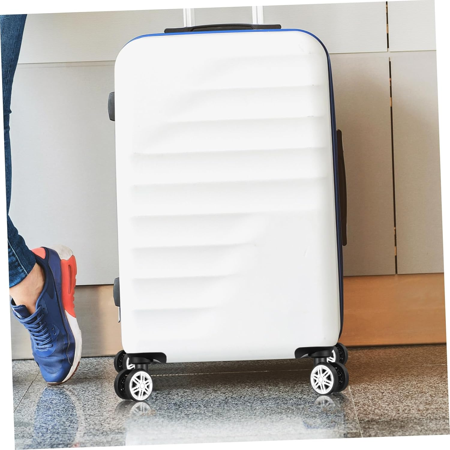 FOMIYES 4Pcs Luggage Wheels Replacement Swivel Caster Wheels Rotation Suitcase Roller for Repair Travel Accessory image number 2