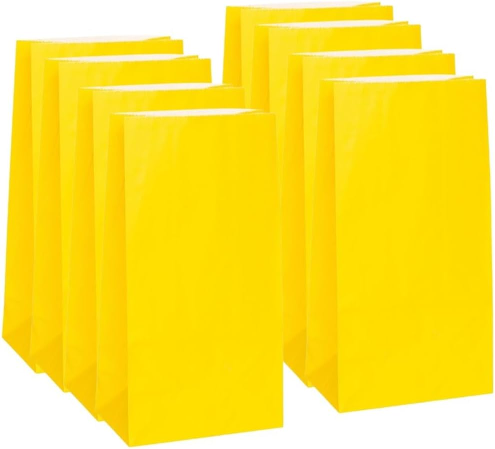 Unique 12 Paper Bags 12 Paper Bags, Green, Green - 12 Count, Yellow