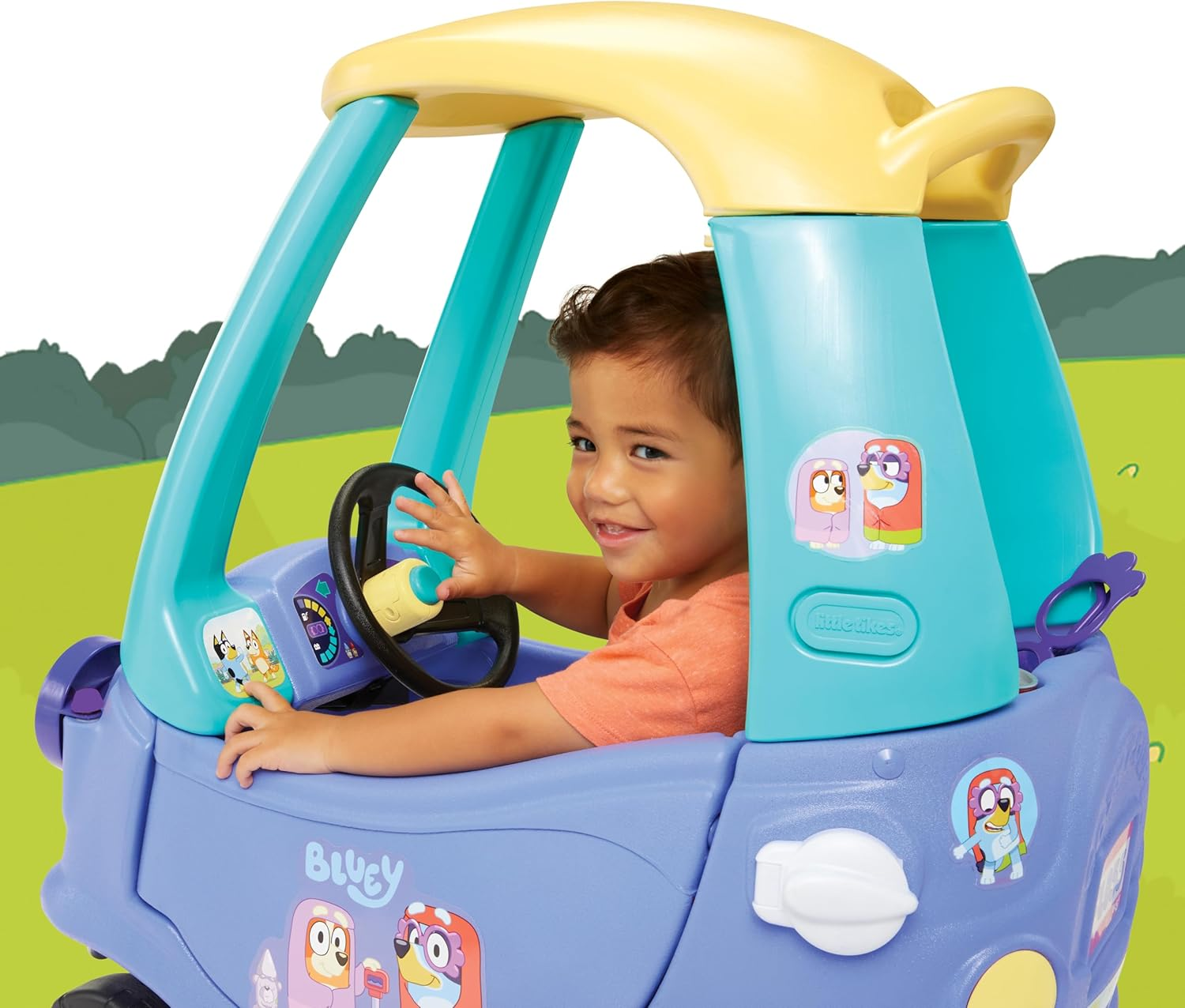Little Tikes Bluey Grannies Car Coupe - Comes with 2 Accessories, Bluey Foot-To-Floor Ride-On, for Boys and Girls Ages 1-5 Years image number 4