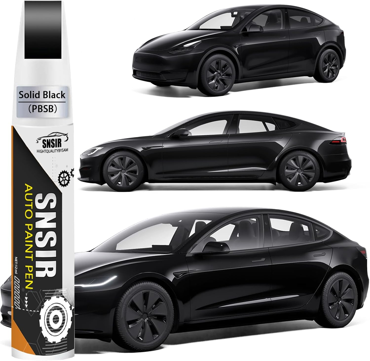 Car Touch up Paint(Pearl White Multi-Coat(Ppsw)) Compatible with Tesla Model Y/3/X/S, Car Paint Pen Scratch Repair Two-In-One Touch up Paint, Premium Car Scratch Remover for Deep Scratches