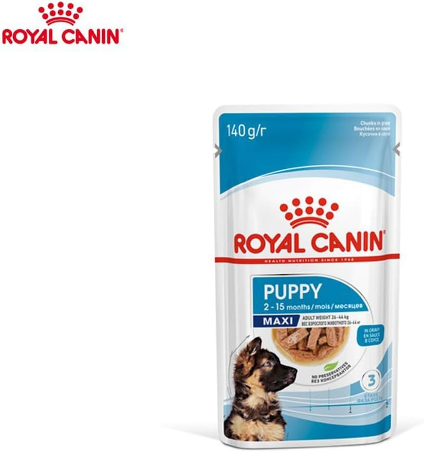 Royal Canin Maxi Puppy in Gravy Pouches Wet Dog Food 140 GMS 10 Pack image number 2