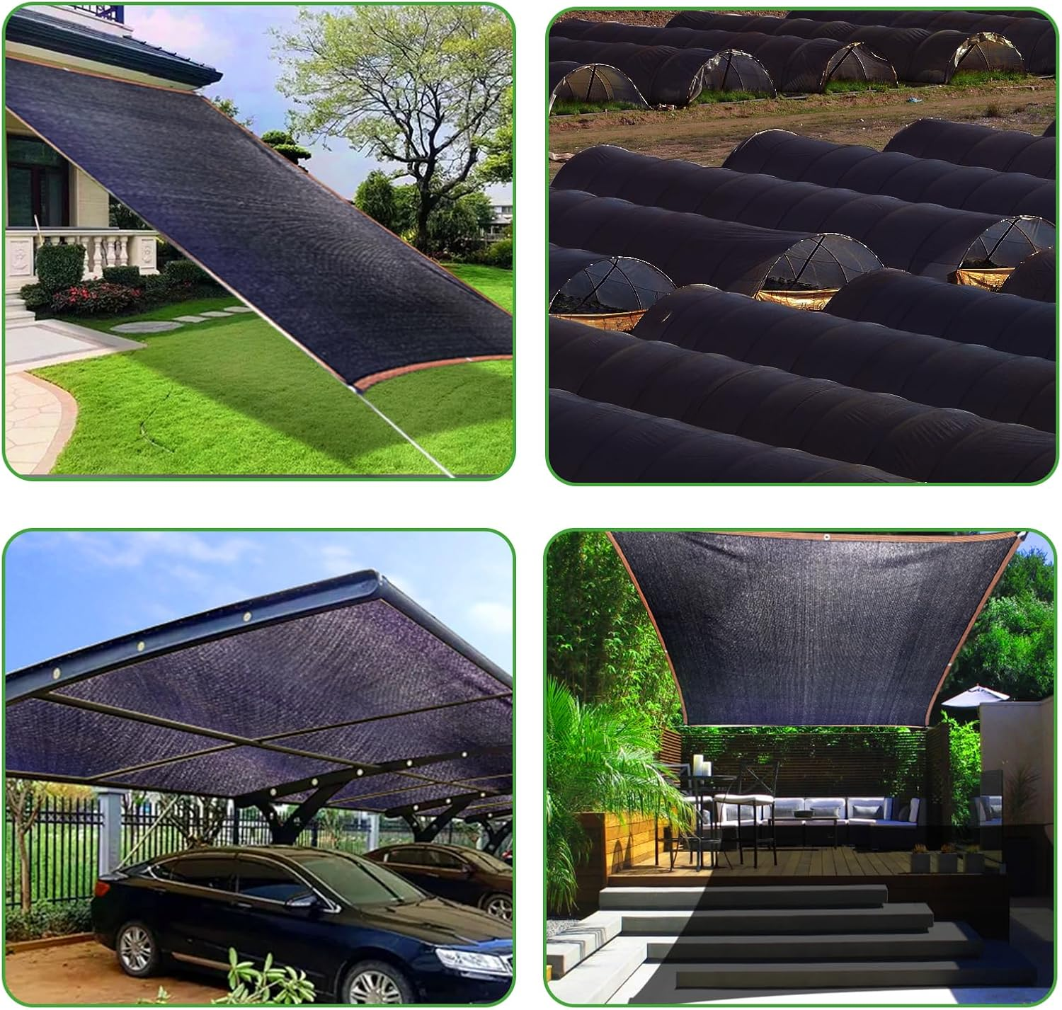 Garden Shade Cloth - for Plants Heat Protection 6'X3', 70% Vegetable Greenhouse Canopy with Grommets, Chicken Coop & Dog Kennel Cover, Outdoor Sun Tarp of Backyard & Balcony image number 5