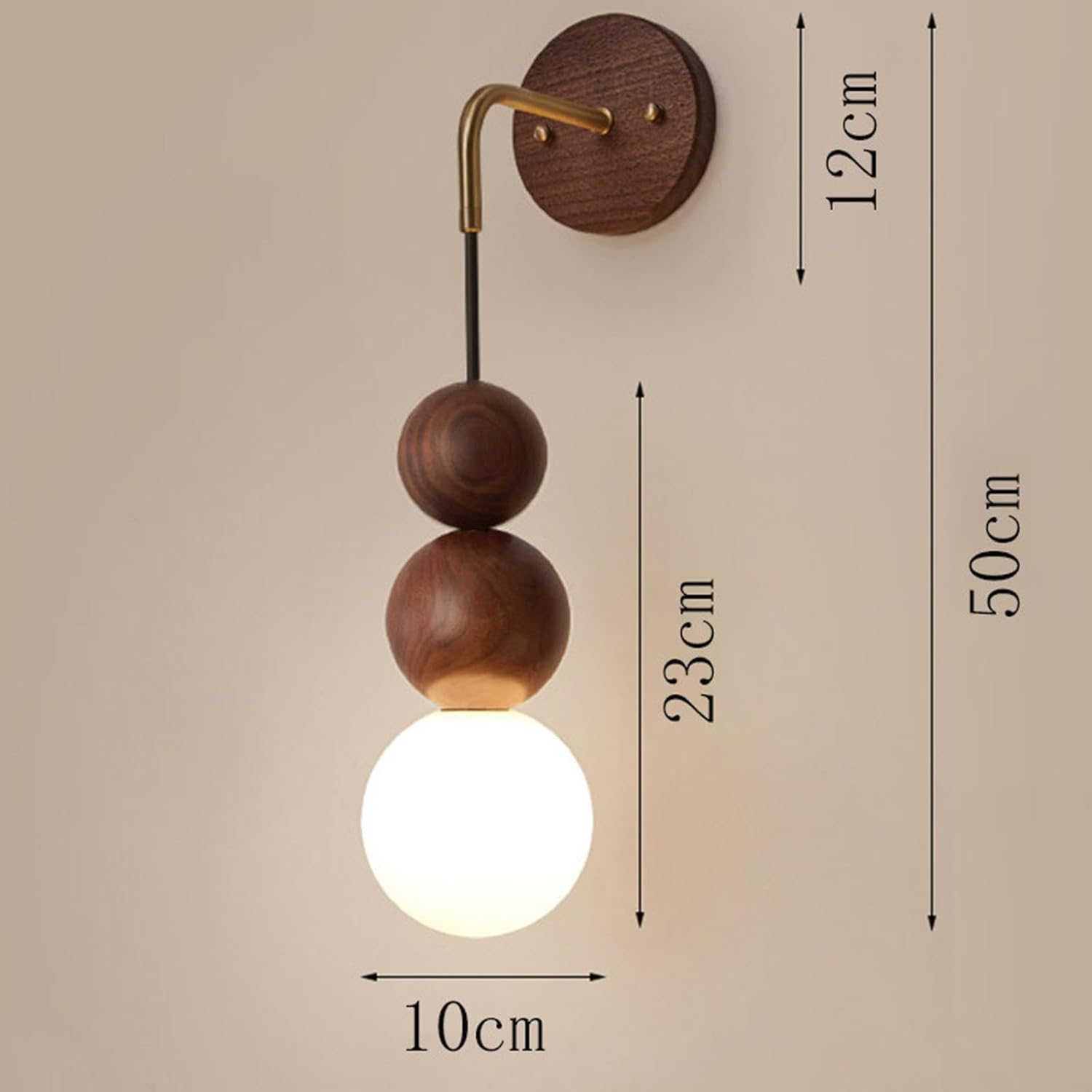 Wooden LED Wall Lamp Living Room Wall Lights Indoor Decorative Nature Wood Wall Sconce Tri-Color Dimmable Vintage Design Style 3000K/4500K/6500K Bedside Bedroom Hallway Stairs (Light Wood) XXZ image number 2