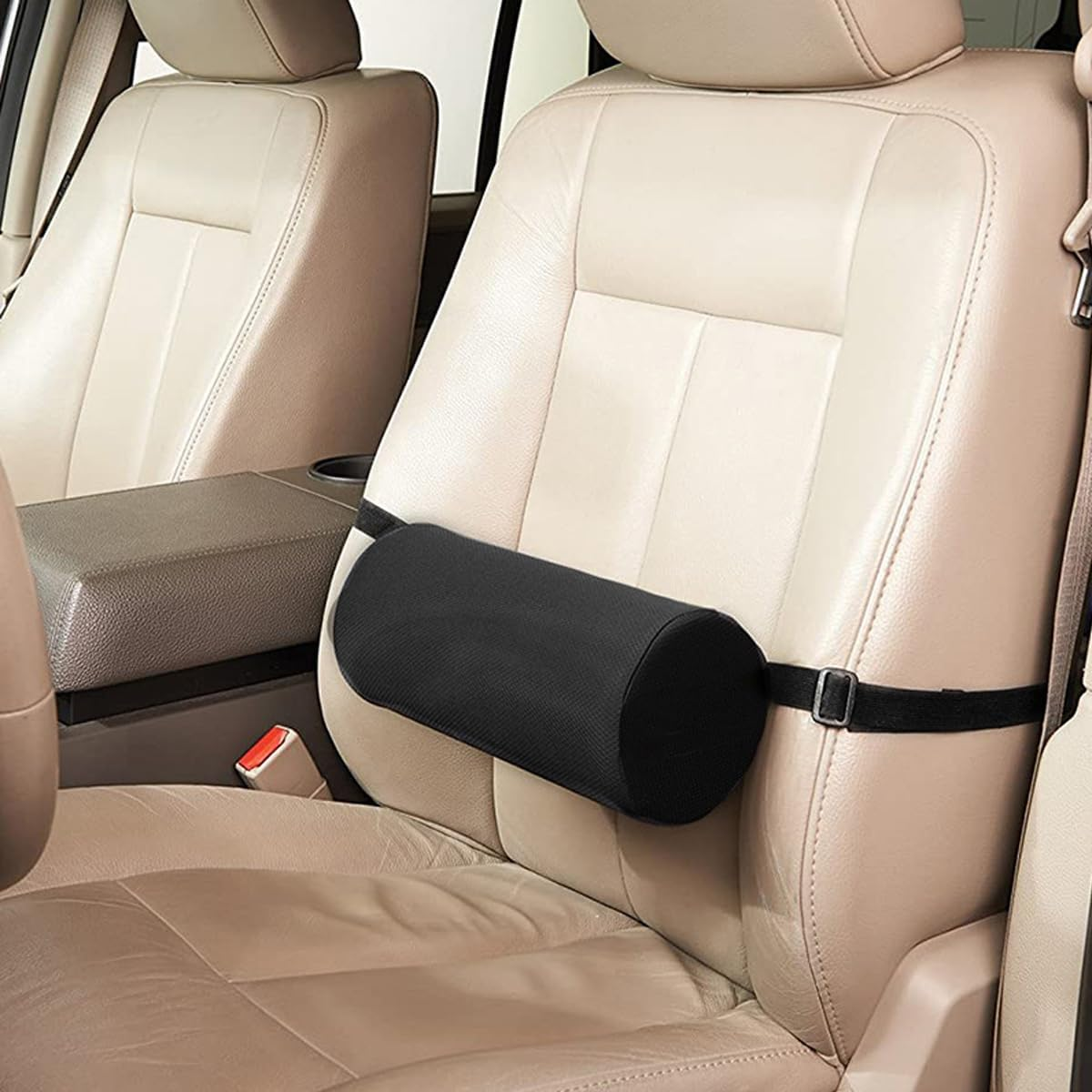 AIMALL Multi-Functional Lumbar Support Pillow: Adjustable Cylindrical Design, Memory Foam, Breathable Knit Cover, Perfect for Back, Knee, and Ankle Support, 11X4.72 Inches