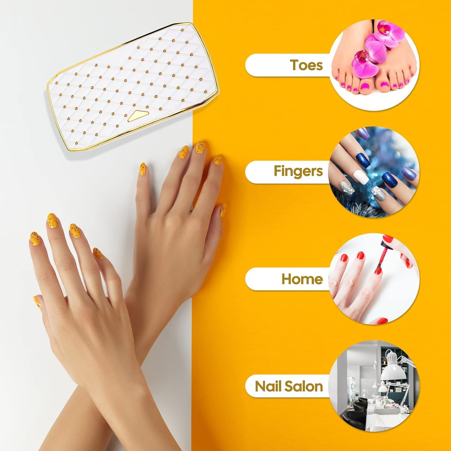 Zalati Nail Lamp 36W UV LED Light Foldable Portable Curing Lamp for Gel Nails Quick Drying Nail Art image number 6