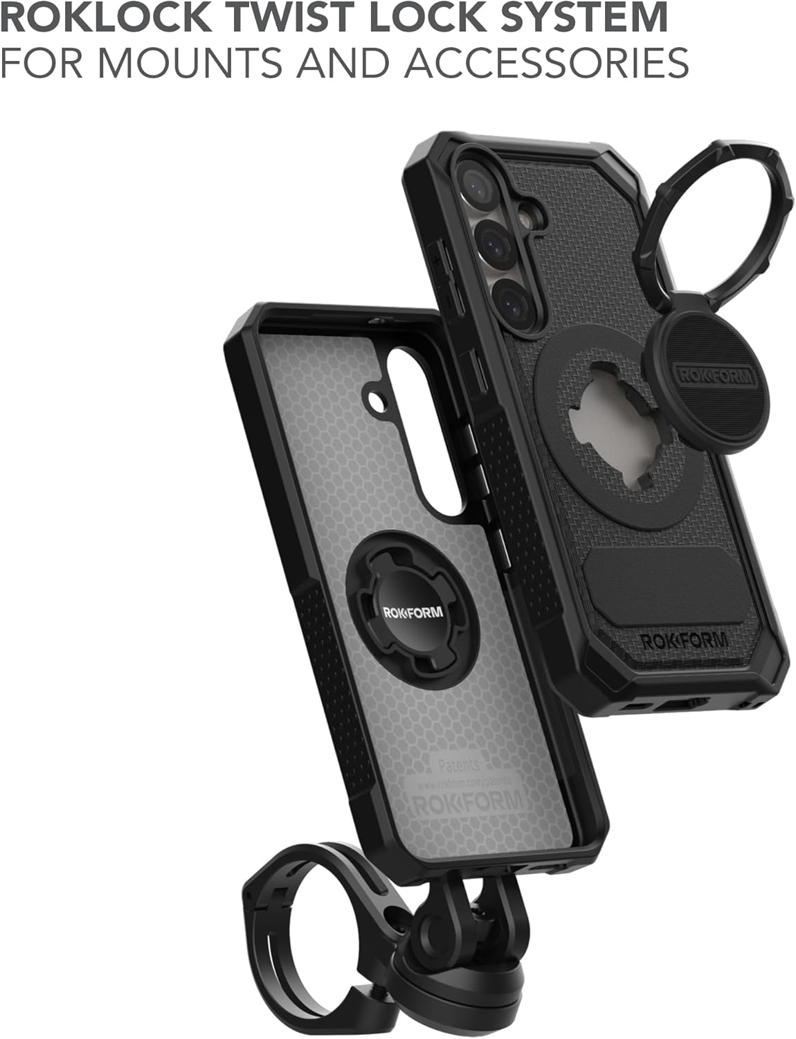 Rokform Rugged Case Compatible with Galaxy S25, Magnetic Cover with Twist Lock, Drop Tested Armor (Black) image number 5