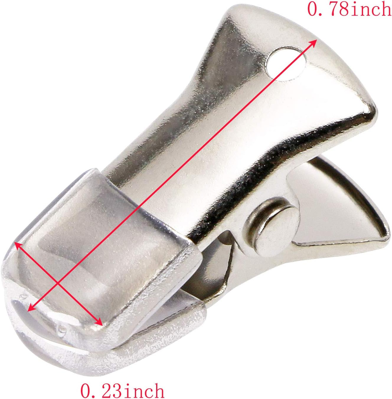 ONLYKXY 30 Pieces 20X6Mm Silver Metal Small Clip, DIY Clips, Non-Slip Sweater Clips Alligator Clamps Flat Mouth Clip ID Badge Holders Lanyards Clothing Glasses Accessories Clip, Silver image number 5