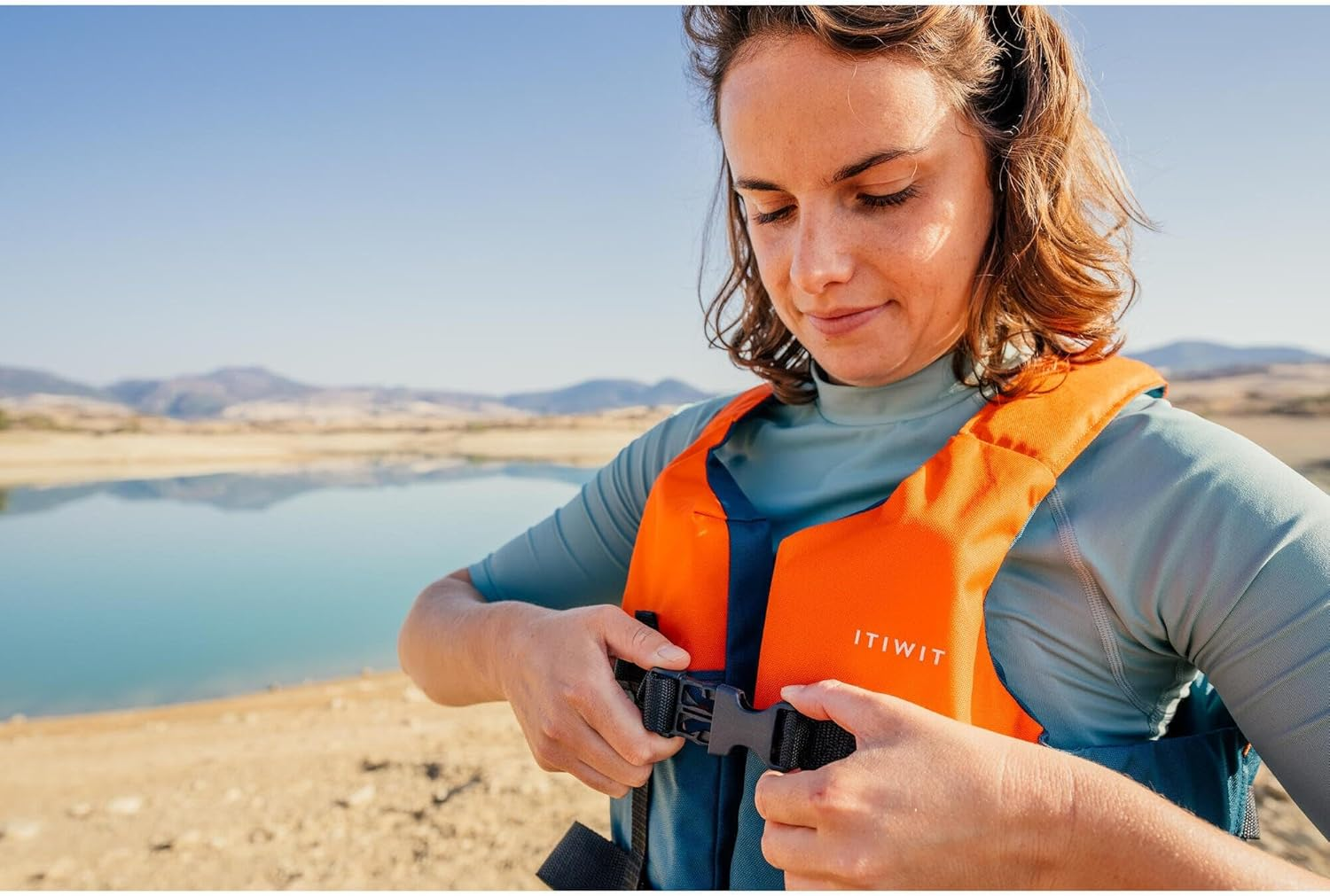 Itiwit Decathlonba 50N+ Buoyancy Aid Vest Dark Petrol Blue Size 60-80 Kg - Life Vest image number 2