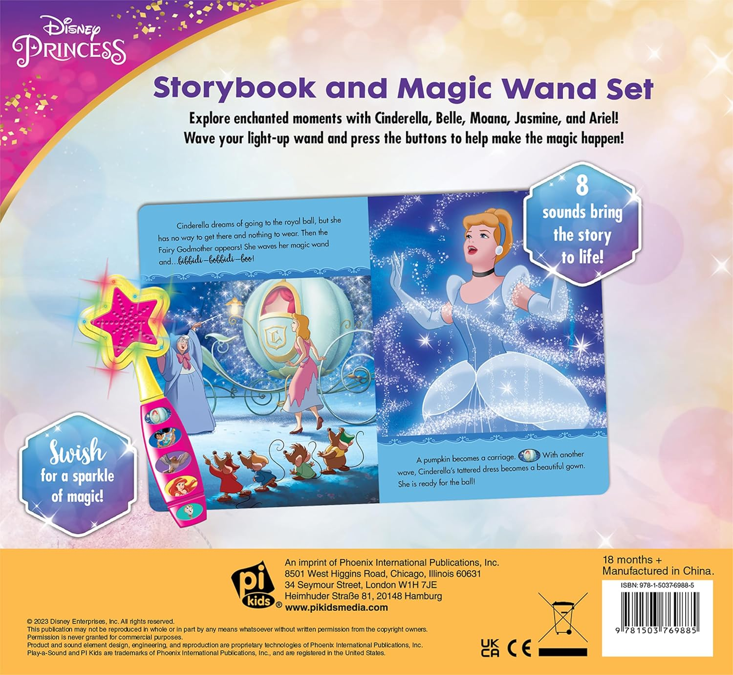 Disney Princess: Magical Moments! Storybook and Magic Wand Sound Book Set