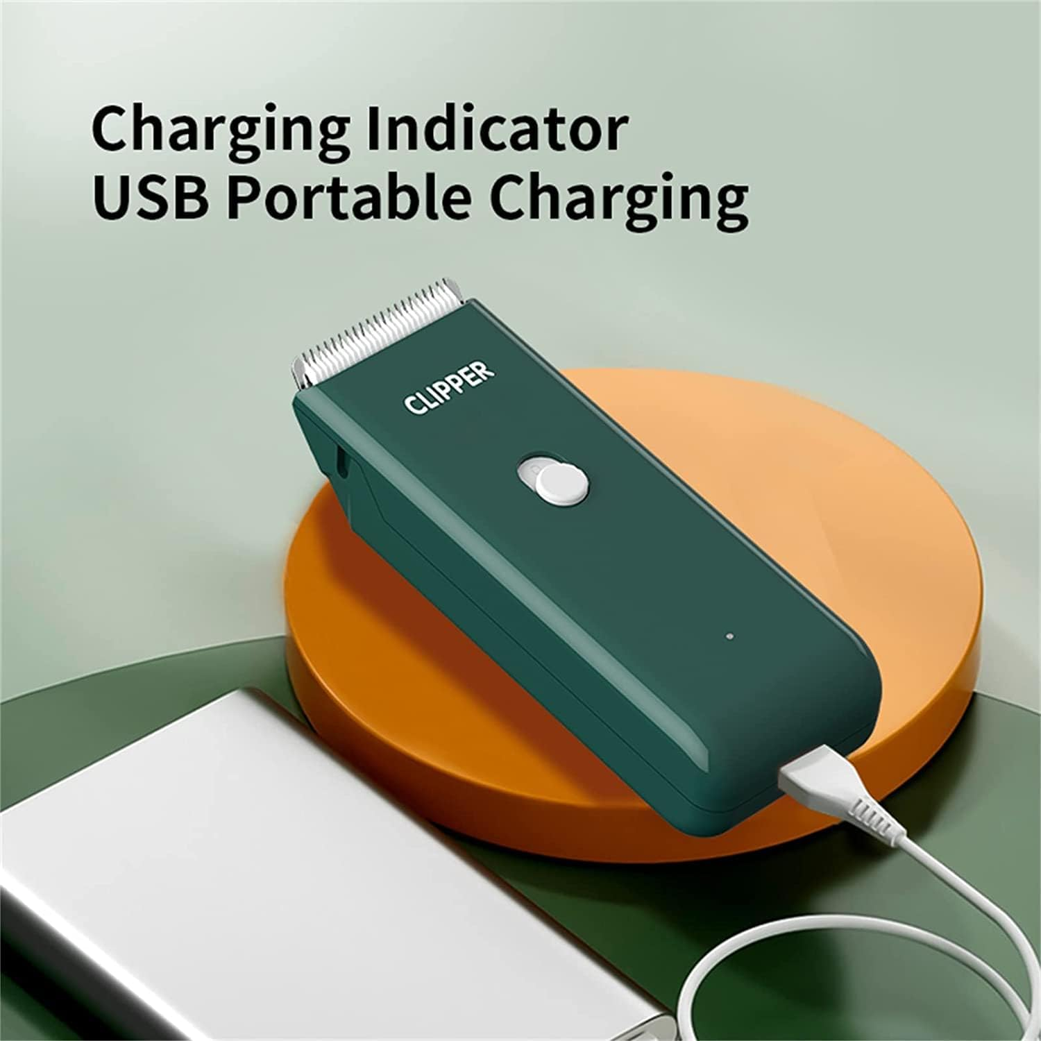 ENSSU Dog Grooming Kit Dog Clippers Set for Thick/Heavy Hairs,Waterproof Cat Clippers Rechargeable Pet Shavers Trimmer Set for Puppy, Rabbits, Cats,Green