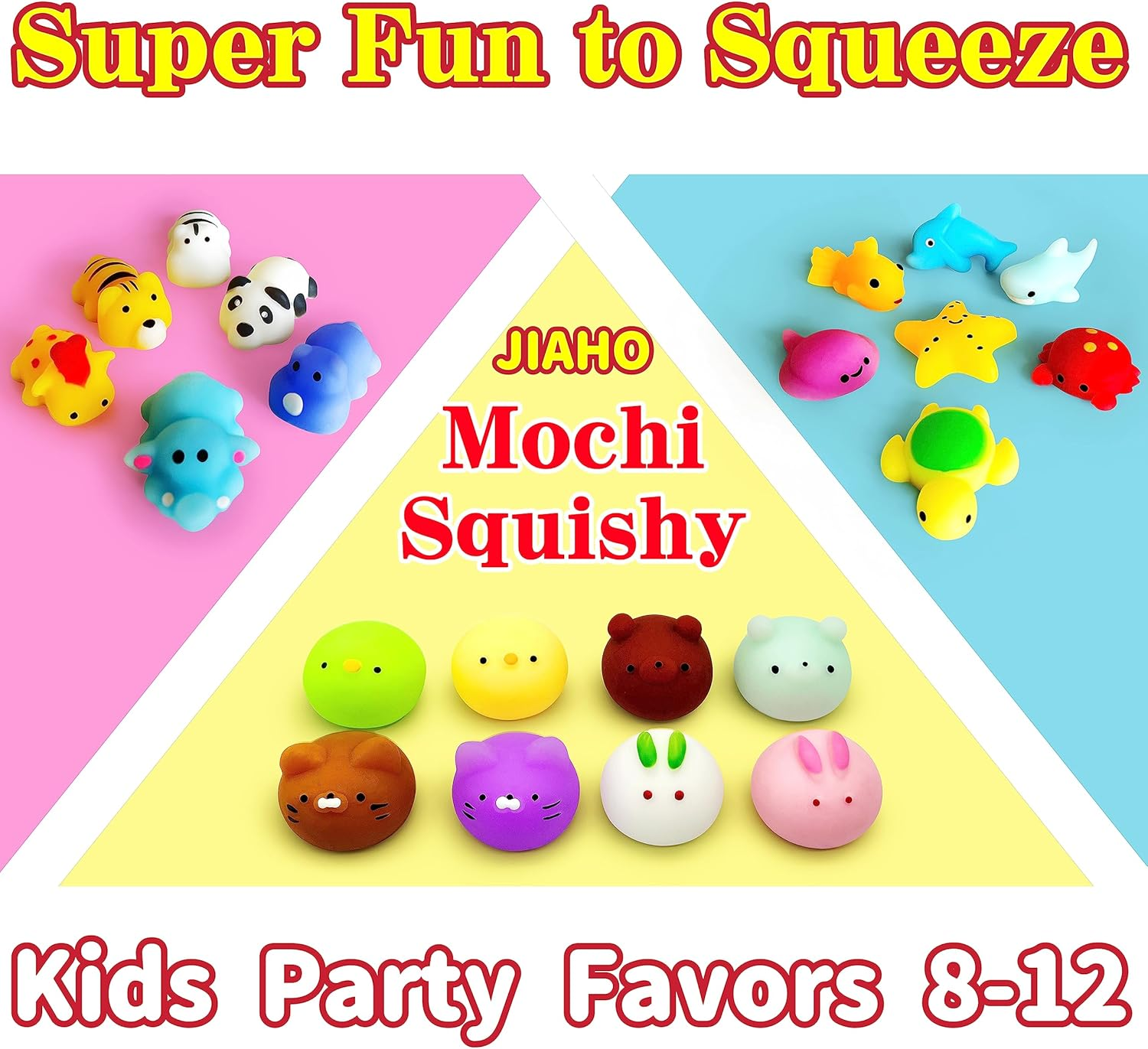 6 Pcs Mochi Squishy Toys for Kids Party Favors, Mini round Animals Toys Kawaii Squishies for Classroom Prizes, Easter Basket and Goodie Bag Stuffers, Stress Balls Fidget Toys Bulk for Kids image number 5