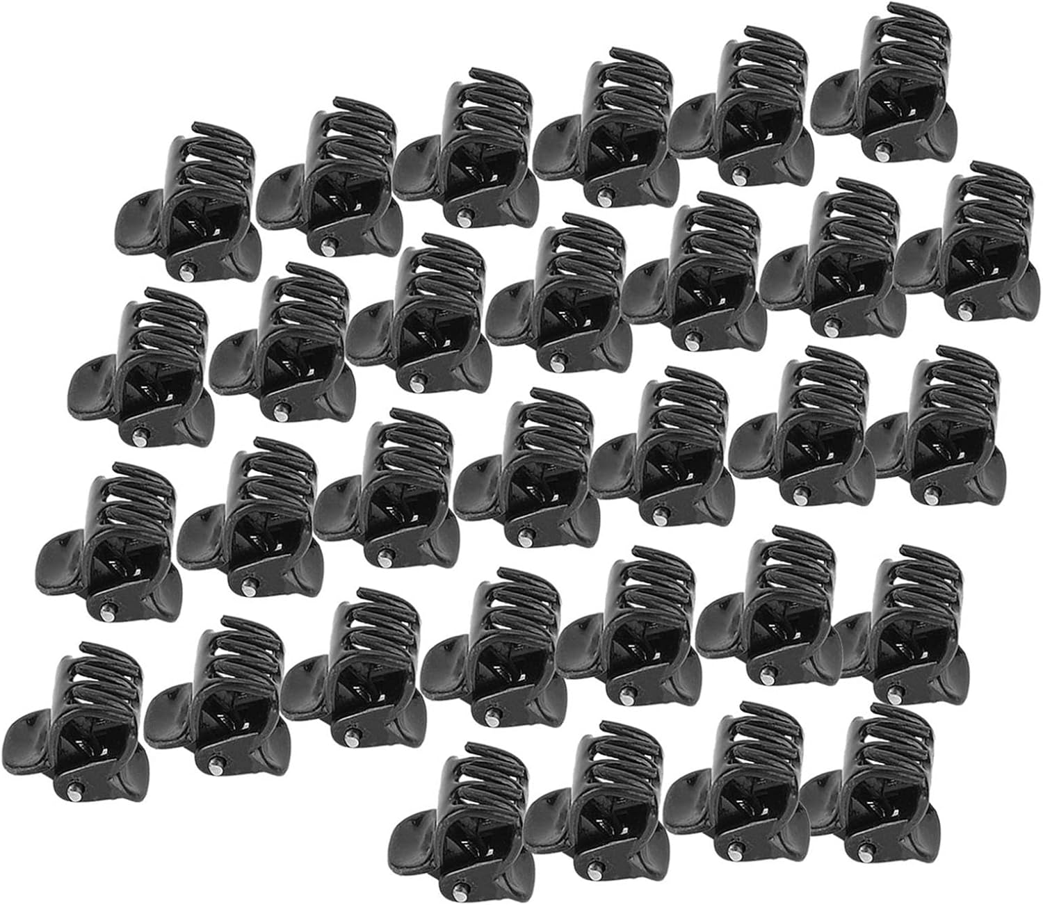 Mini Hair Clips, Pack of 100 Black Mini Hair Clips, Small Plastic Hair Claw, Non-Slip Handle, Small Jaw Clips, Claw Clip for Girls and Women image number 3