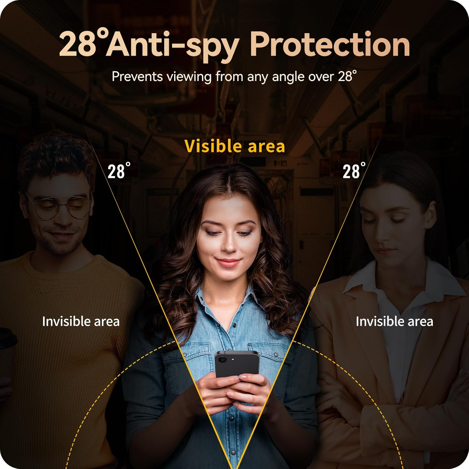 NIMASO for Iphone 16E/14/13/13 Pro Screen Protector Privacy, 2 Pack 9H Hardness Anti-Spy Tempered Glass, Military Grade Shatterproof, Anti-Scratch, with Easy Installation Kit(6.1 Inches)