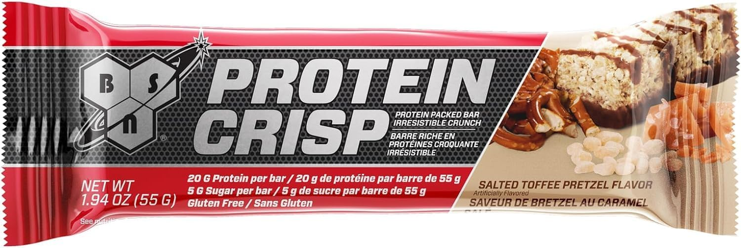 BSN Toffee Gluten Free Protein Crisp Bars 55 G image number 4