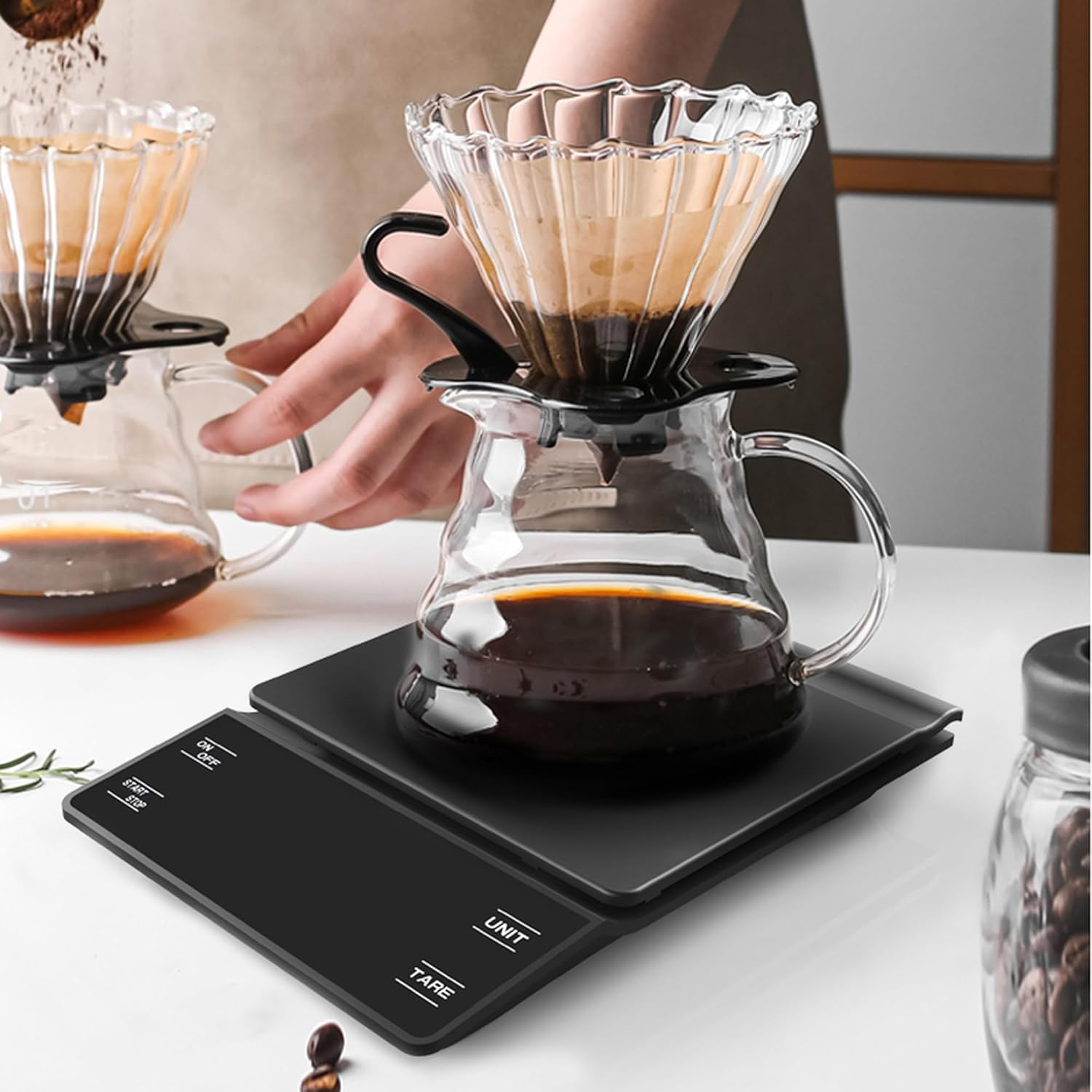 NKOVE Digital Coffee Scale with Timer 3Kg/0.1G High Precision Tare Function for Pour over Maker Brew