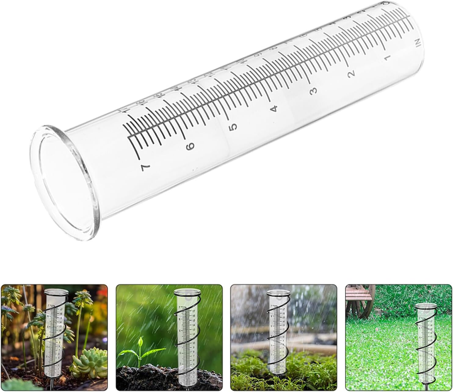Bestonzon 3Pcs Freeze Plastic Rain Gauge Tubes Accurate Outdoor Measurement Tool for Garden Deck Lawn Seasonal Use image number 3