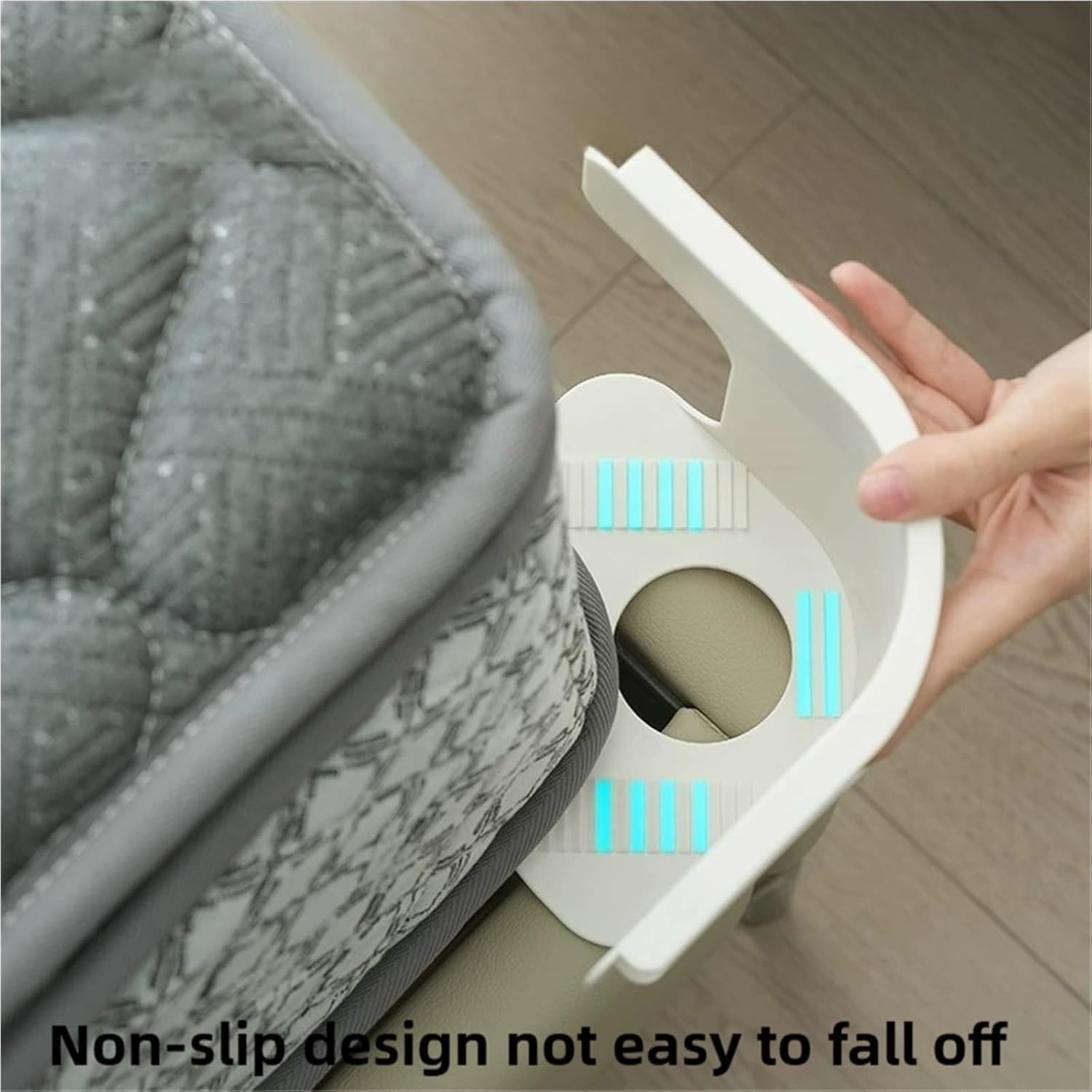 4 Pcs Bed Sheet Fixing Clips, Bed Sheet Holder with Lock Strips, Heavy Duty Bedsheet Corner Tightener Clips, Beds Sheet Grippers Fixed for Mattress Protectors, Blankets, Bedding (Gray, 4Pc) image number 5