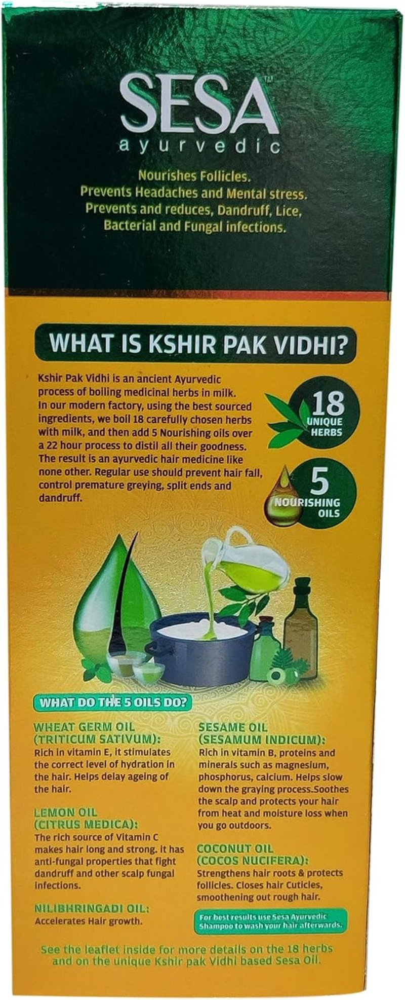 Ayucine Forever Sesa Sesa Ayurvedic Oil- 100Ml X Pack of 5 image number 1