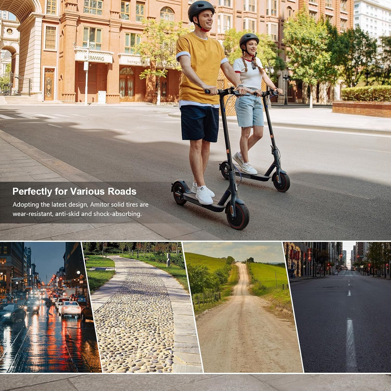 8.5 Inch Solid Rubber Honeycomb Tyres for Xiaomi M365/Pro/Pro2/1S/Gotrax Gxl V2/XR Escooter, Universal Replacement Tyres Front and Rear Wheels image number 3